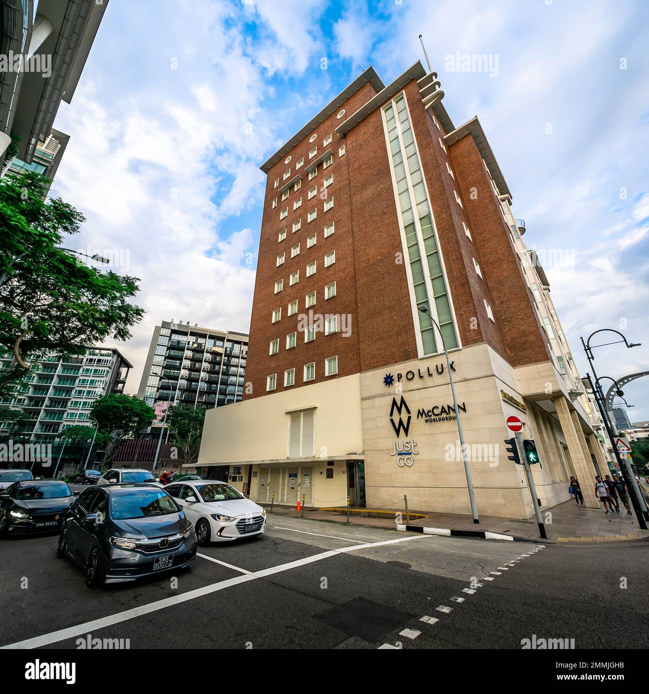 Vista della storica MacDonald House situata in Orchard Road nell'area di pianificazione dei musei di Singapore. Foto Stock