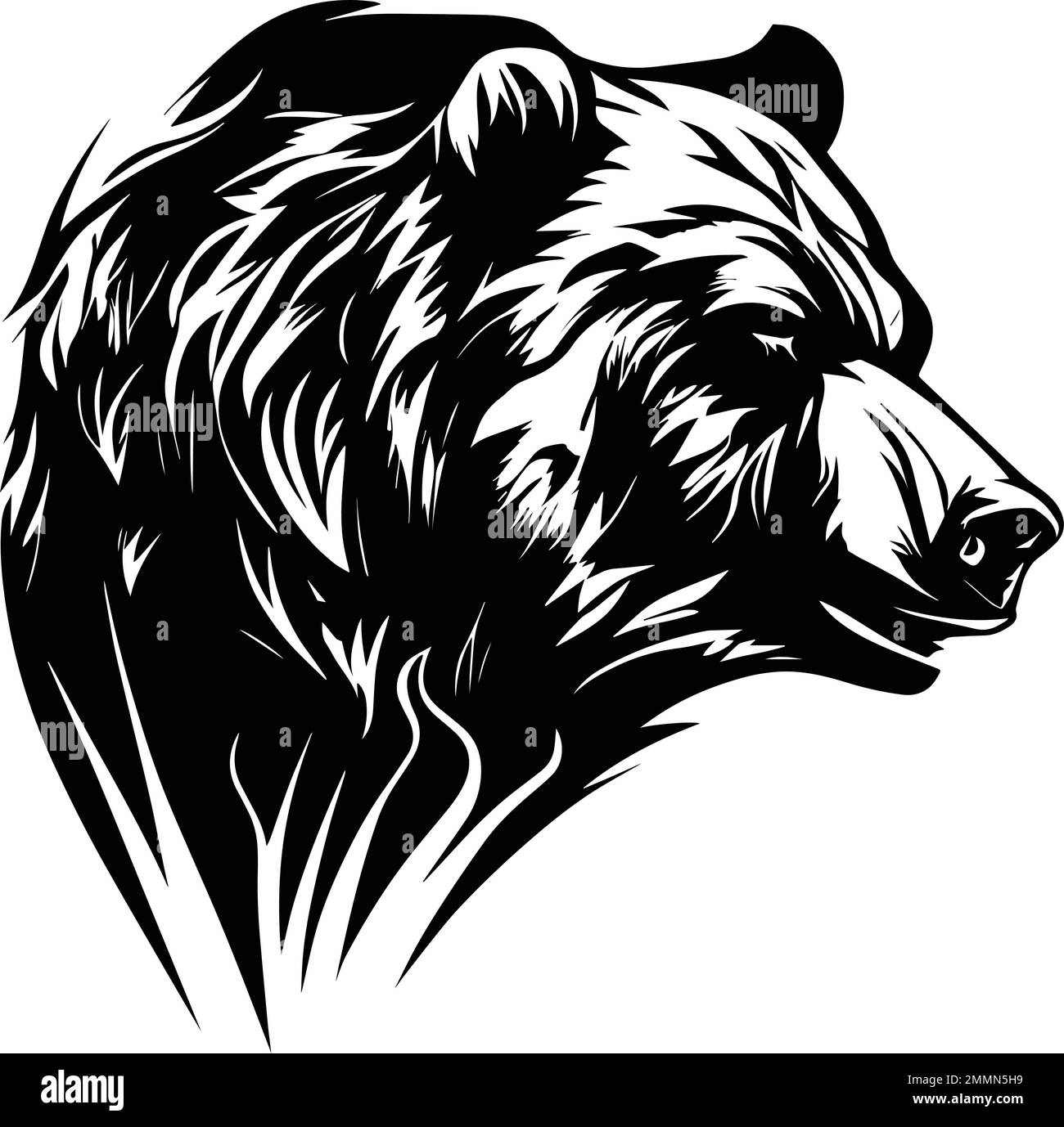 Grizzly Bear Abstract Mascot Illustrazione Vettoriale