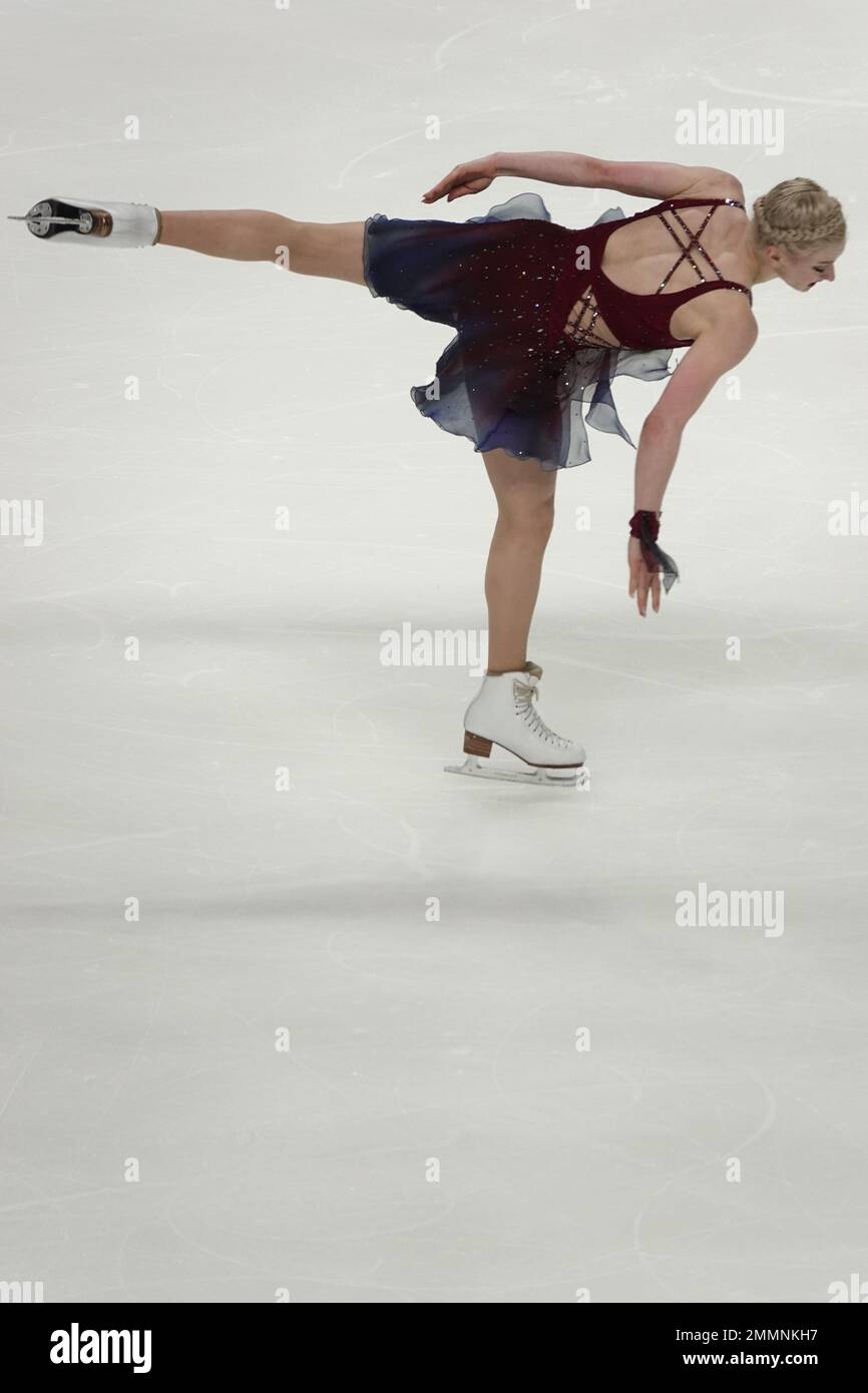 San Jose, California, Stati Uniti. 27th Jan, 2023. Amber Glenn si esibisce durante la finale di WomenÕs al Toyota US Figure Skating Championship 2023 Credit: Motofoto/Alamy Live News Foto Stock