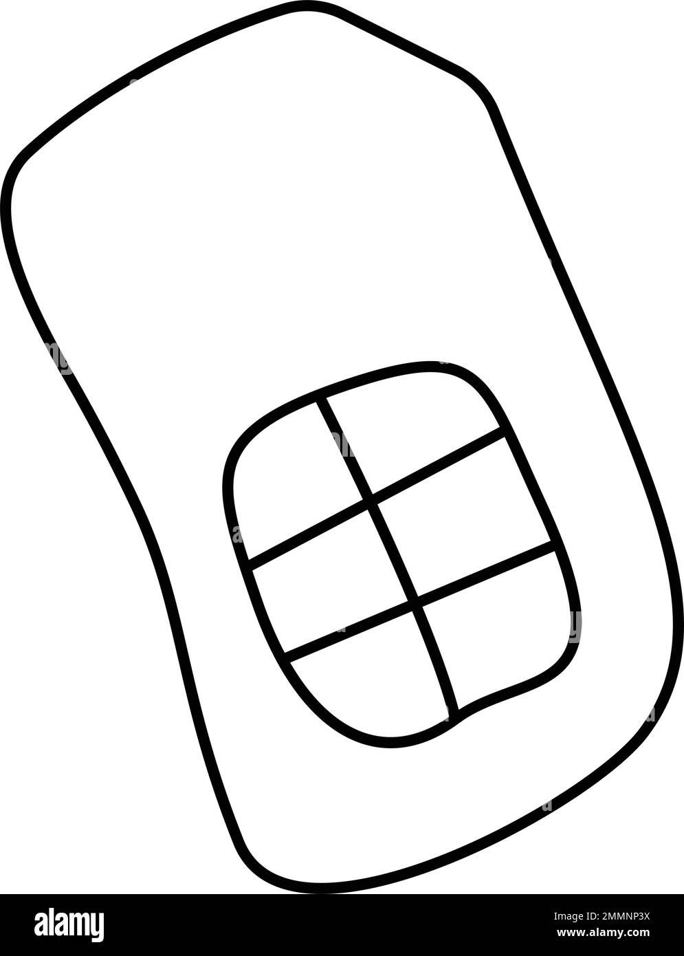 modello di simbolo vettoriale dell'icona della scheda sim Illustrazione Vettoriale