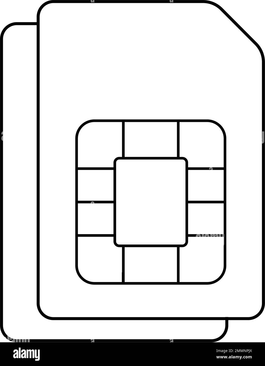 modello di simbolo vettoriale dell'icona della scheda sim Illustrazione Vettoriale