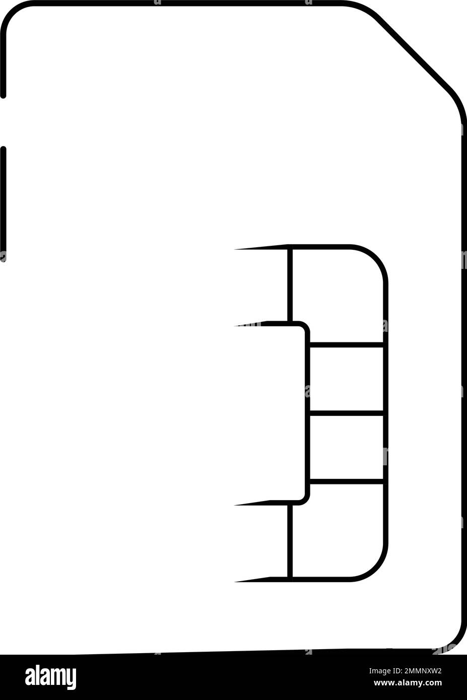 modello di simbolo vettoriale dell'icona della scheda sim Illustrazione Vettoriale