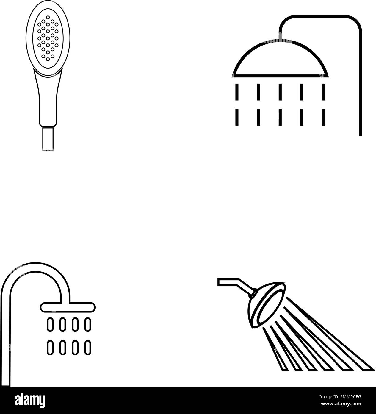 disegno doccia - 8 doccia icona disegno di illustrazione stock Immagine e Vettoriale - Alamy