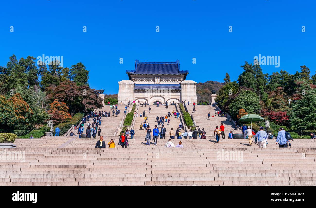 Il mausoleo di Sun yat-sen a Nanjing Foto Stock