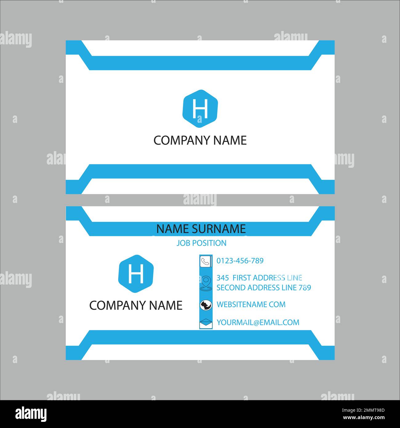 Modello di disegno della scheda di affari dell'occhio, visitando per la vostra azienda, illustrazione vettoriale della scheda creativa moderna. Biglietto da visita semplice e pulito. Illustrazione Vettoriale