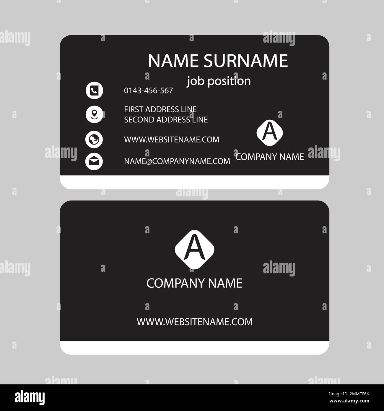 Modello di disegno della scheda di affari dell'occhio, visitando per la vostra azienda, illustrazione vettoriale della scheda creativa moderna. Biglietto da visita semplice e pulito. Illustrazione Vettoriale