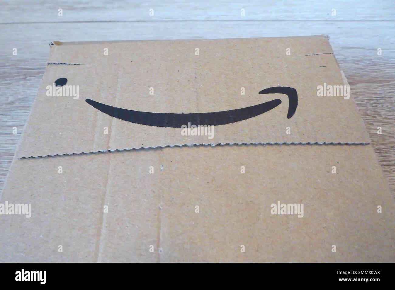 Amazon / Paket / Karton Foto Stock