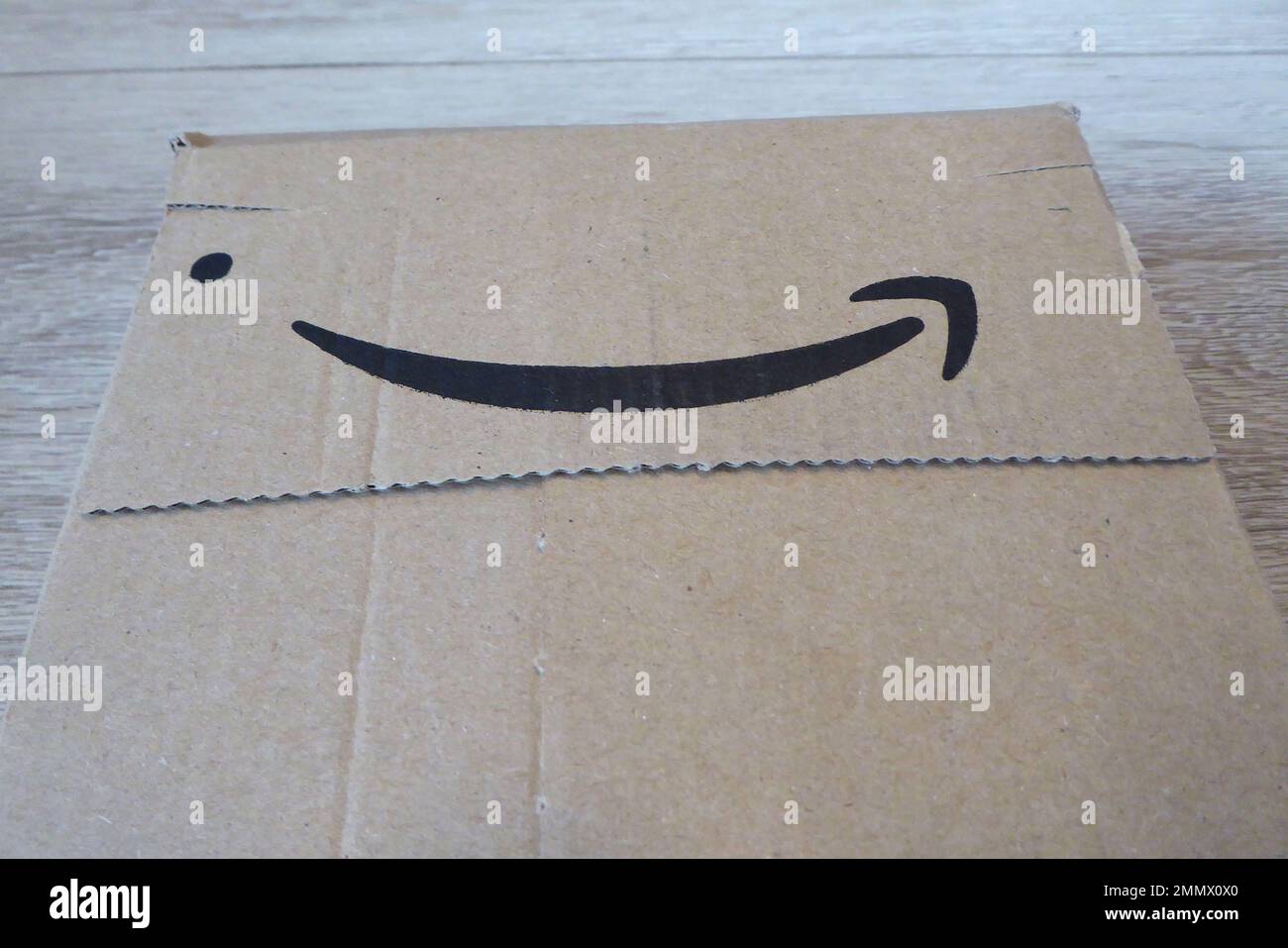 Amazon / Paket / Karton Foto Stock