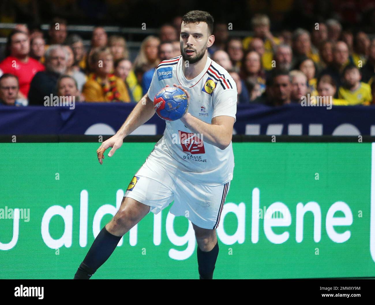 Nedim Remili di Francia durante il Campionato Mondiale IHF Men's 2023, finale di Handball tra Francia e Danimarca il 29 gennaio 2023 alle Tele2 Arena a Stoccolma, Svezia - Foto Laurent Lairys / DPPI Foto Stock