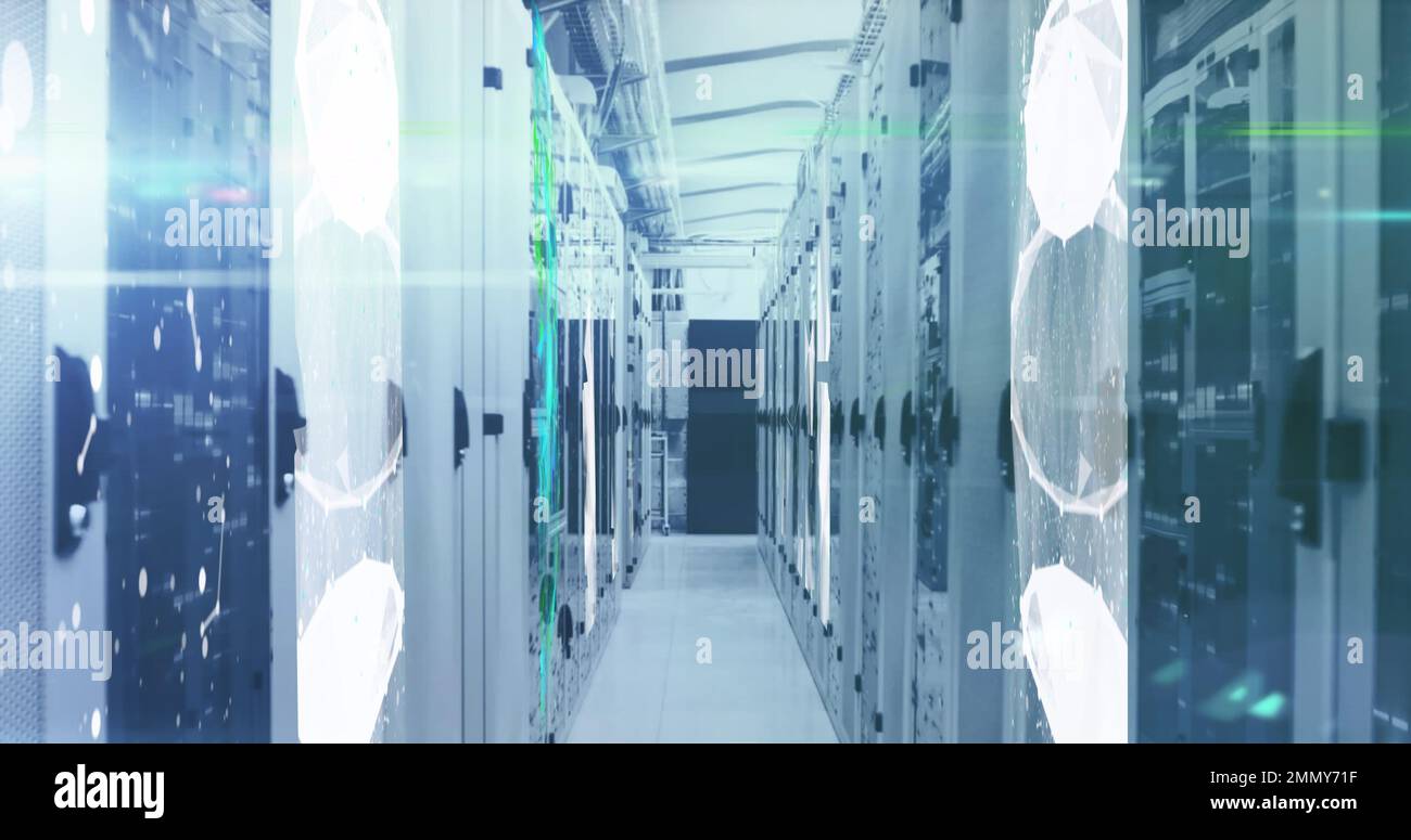 Composizione dell'elaborazione dei dati su server di computer Foto Stock