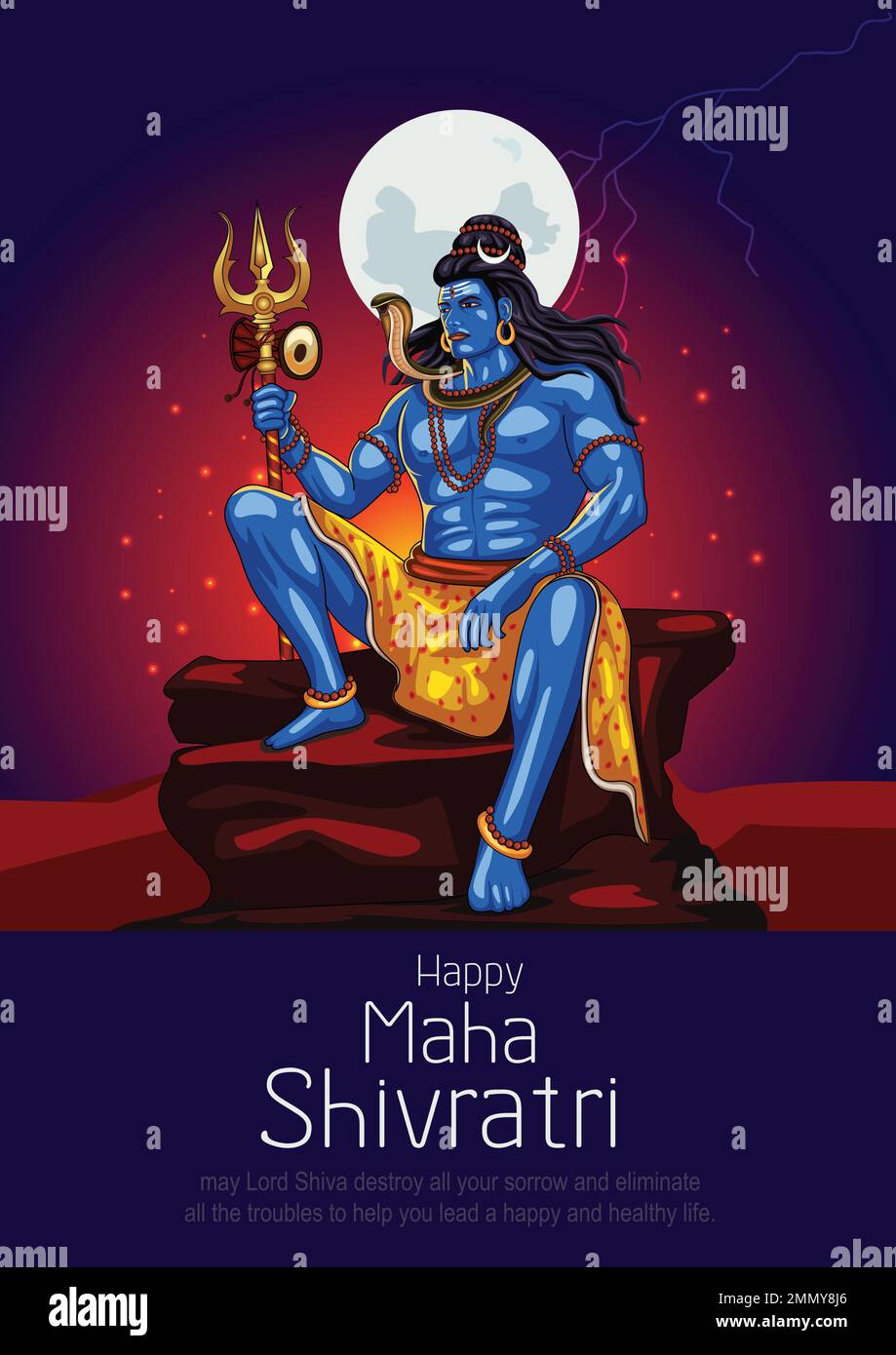 shiv ratri (1) (1) (1)Happy maha Shivratri con trisulam, un festival indù celebrato della notte del signore shiva, calligrafia inglese. illustrazione vettoriale de Illustrazione Vettoriale