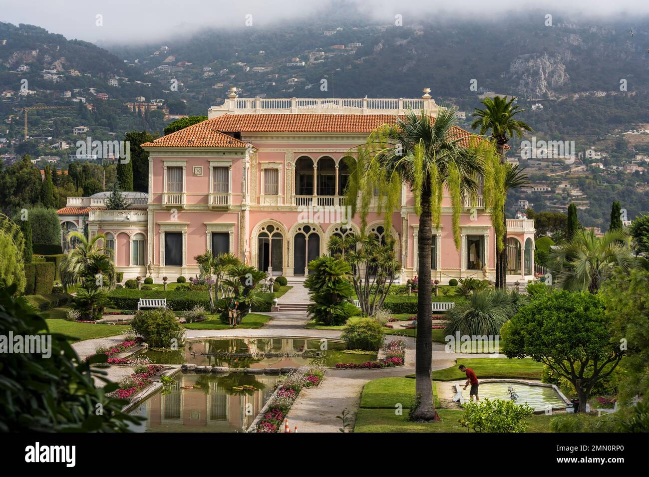 Francia, Alpes-Maritimes, Saint Jean Cap Ferrat, Villa e Giardini Ephrussi de Rothschild, Foto Stock