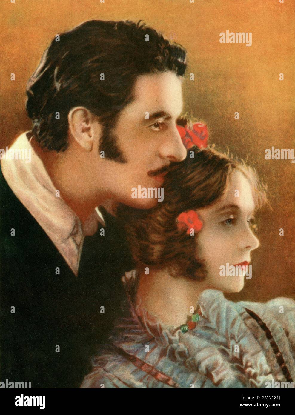 JOHN GILBERT e LILLIAN GISH a LA BOHEME 1926 regista RE VIDOR suggerito da Life in the Latin Quarter da Henri Murger costume design produttore Erté Irving Thalberg Metro Goldwyn Mayer (MGM) Foto Stock