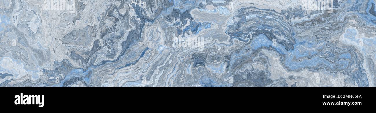 Piastrelle di marmo blu e bianco ad alta risoluzione. Trama astratta e sfondo. illustrazione 2d Foto Stock