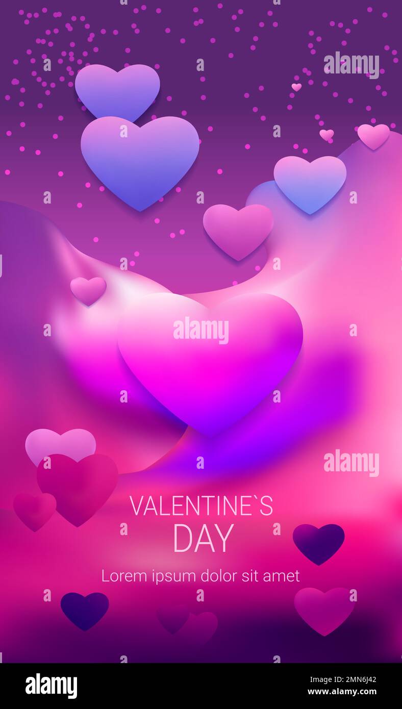 amore cuori felice giorno di san valentino festa concetto verticale  Immagine e Vettoriale - Alamy