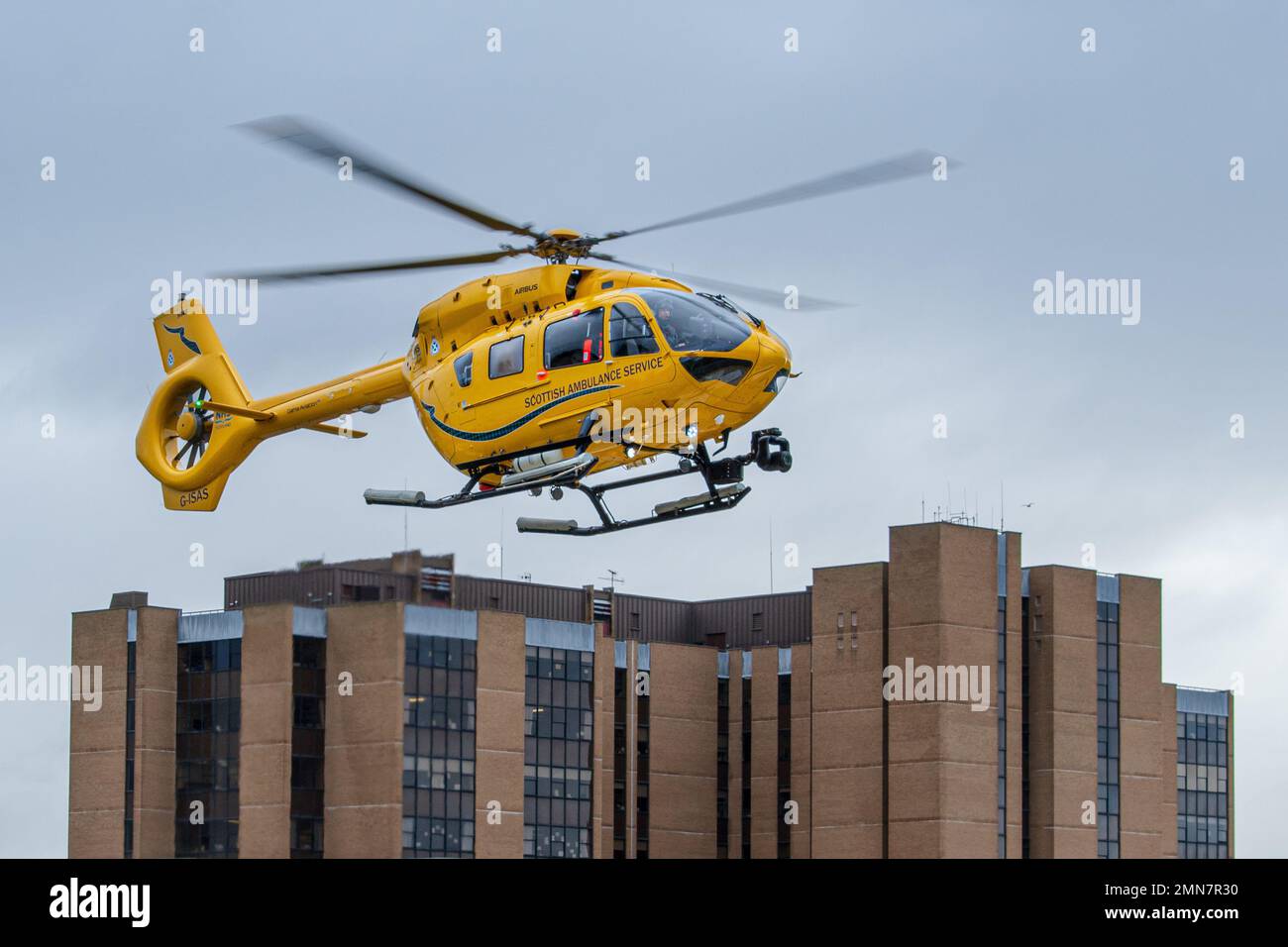 Inverness Air Ambulance, Raigmore Hospital, Inverness, Scozia, Regno Unito Foto Stock
