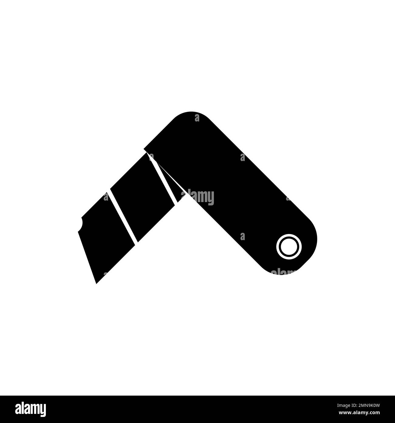 coltello taglierina - modello di disegno vettoriale icona cancelleria Foto Stock