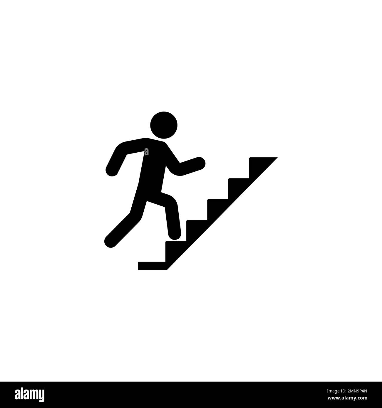 scala su vettore icona illustrazione semplice disegno. Foto Stock