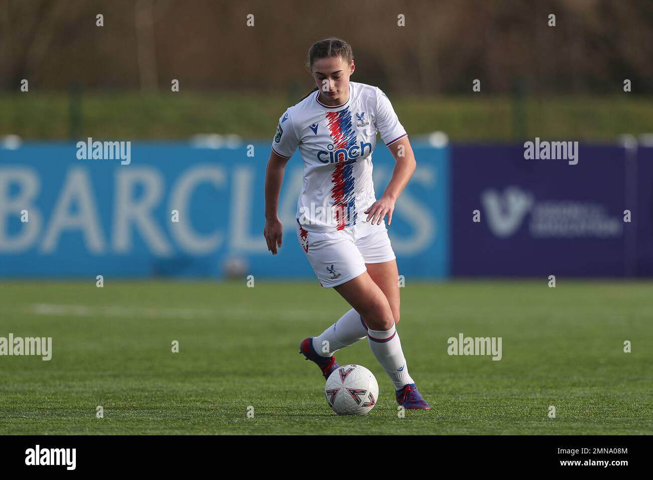 LIZZIE WALDIE di Crystal Palace durante la partita della fa Cup 4th Round tra il Durham Women FC e il Crystal Palace di Maiden Castle, Durham, domenica 29th gennaio 2023. (Credit: Marco Fletcher | NOTIZIE MI) Credit: NOTIZIE MI & Sport /Alamy Live News Foto Stock