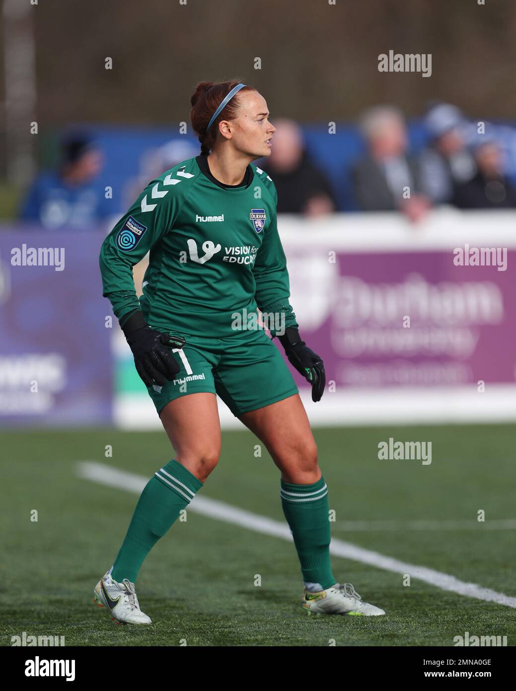 NAOISHA McALOON di Durham Women durante la partita di fa Cup 4th Round tra Durham Women FC e Crystal Palace al Castello di Maiden, Durham Domenica 29th Gennaio 2023. (Credit: Marco Fletcher | NOTIZIE MI) Credit: NOTIZIE MI & Sport /Alamy Live News Foto Stock
