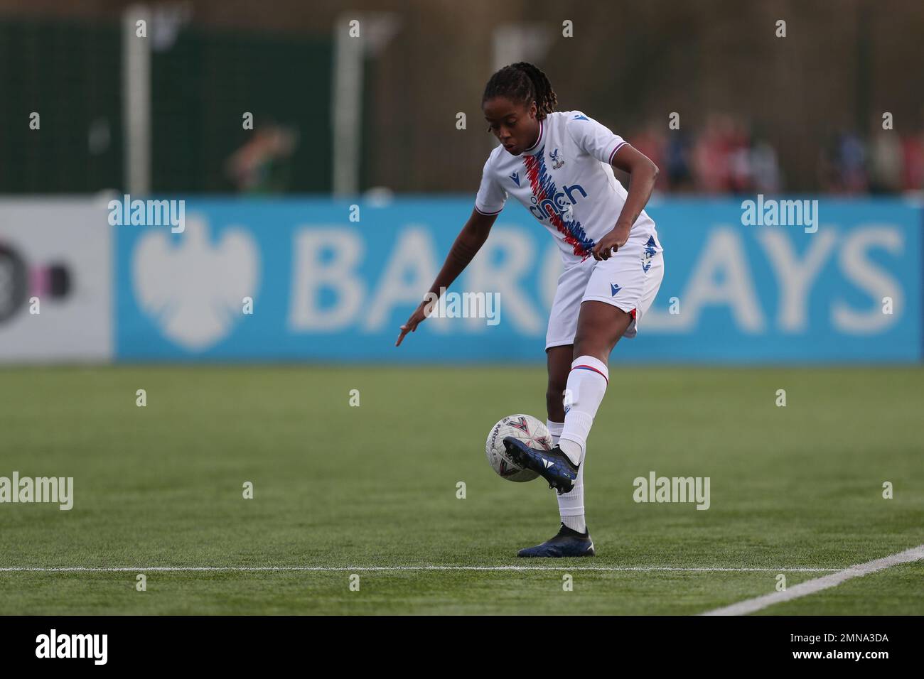 PAIGE BAILEY-GAYLE of Crystal Palace durante la partita della fa Cup 4th Round tra il Durham Women FC e il Crystal Palace al Maiden Castle, Durham, domenica 29th gennaio 2023. (Credit: Marco Fletcher | NOTIZIE MI) Credit: NOTIZIE MI & Sport /Alamy Live News Foto Stock