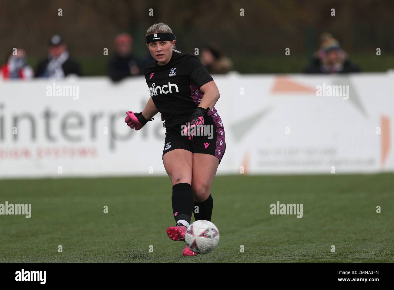 FRAN KITCHING of Crystal Palace durante la partita della fa Cup 4th Round tra il Durham Women FC e il Crystal Palace al Maiden Castle, Durham, domenica 29th gennaio 2023. (Credit: Marco Fletcher | NOTIZIE MI) Credit: NOTIZIE MI & Sport /Alamy Live News Foto Stock