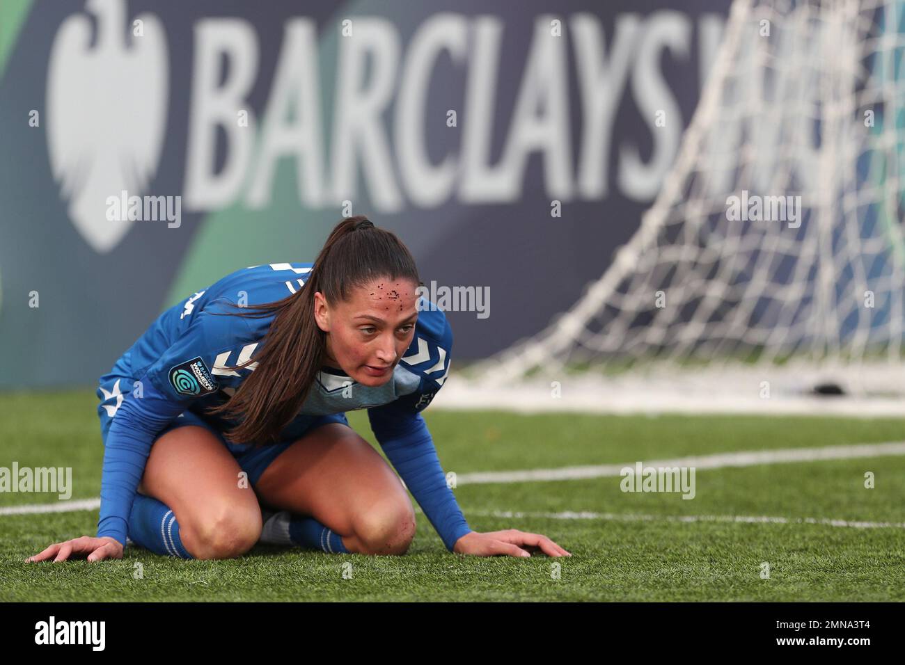 Durham Women's MOLLIE LAMBERT durante la partita della fa Cup 4th Round tra il Durham Women FC e il Crystal Palace al castello di Maiden, Durham, domenica 29th gennaio 2023. (Credit: Marco Fletcher | NOTIZIE MI) Credit: NOTIZIE MI & Sport /Alamy Live News Foto Stock