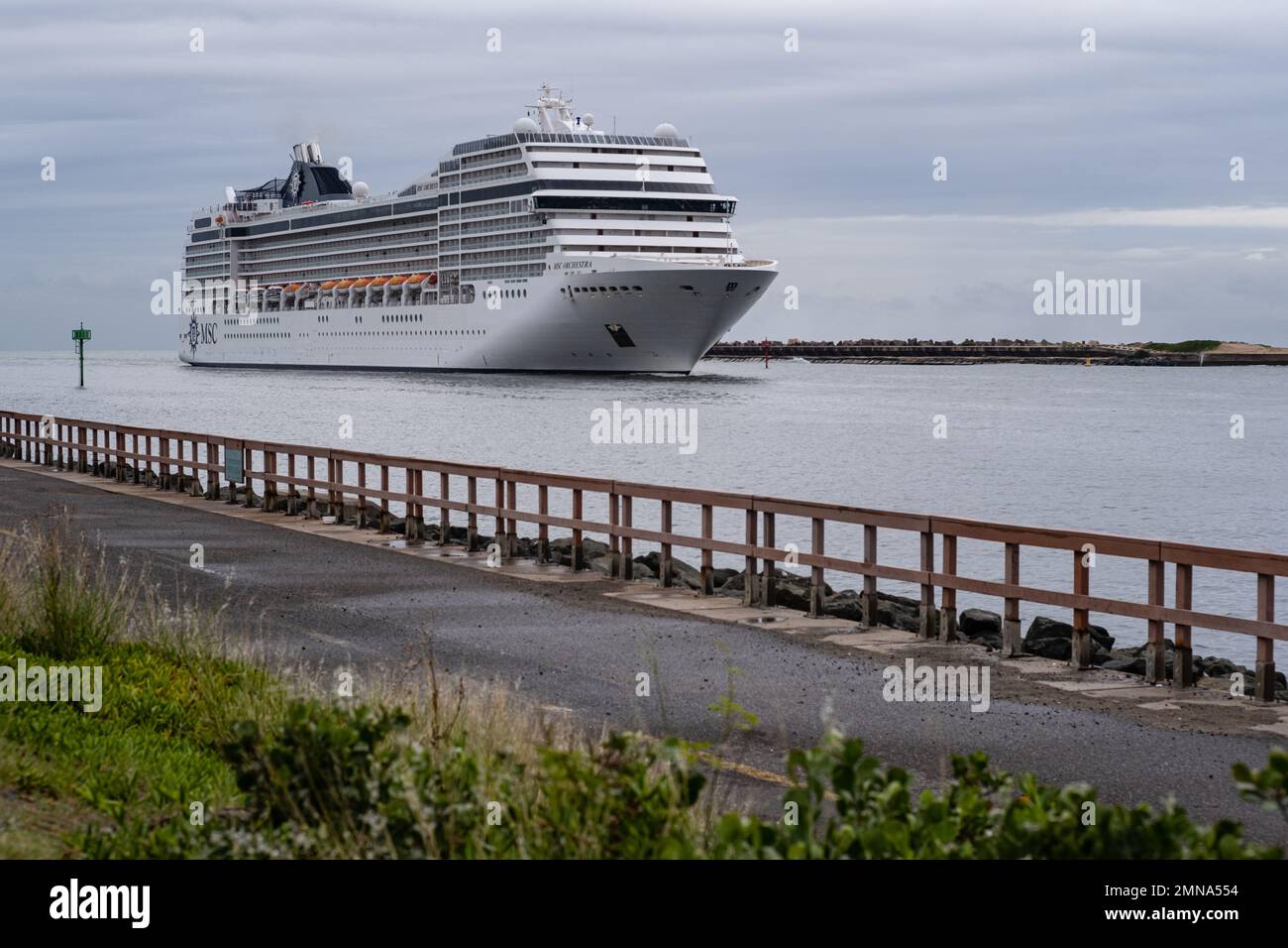 Nave da crociera che entra nel porto di Durban Gennaio 2023. Foto Stock