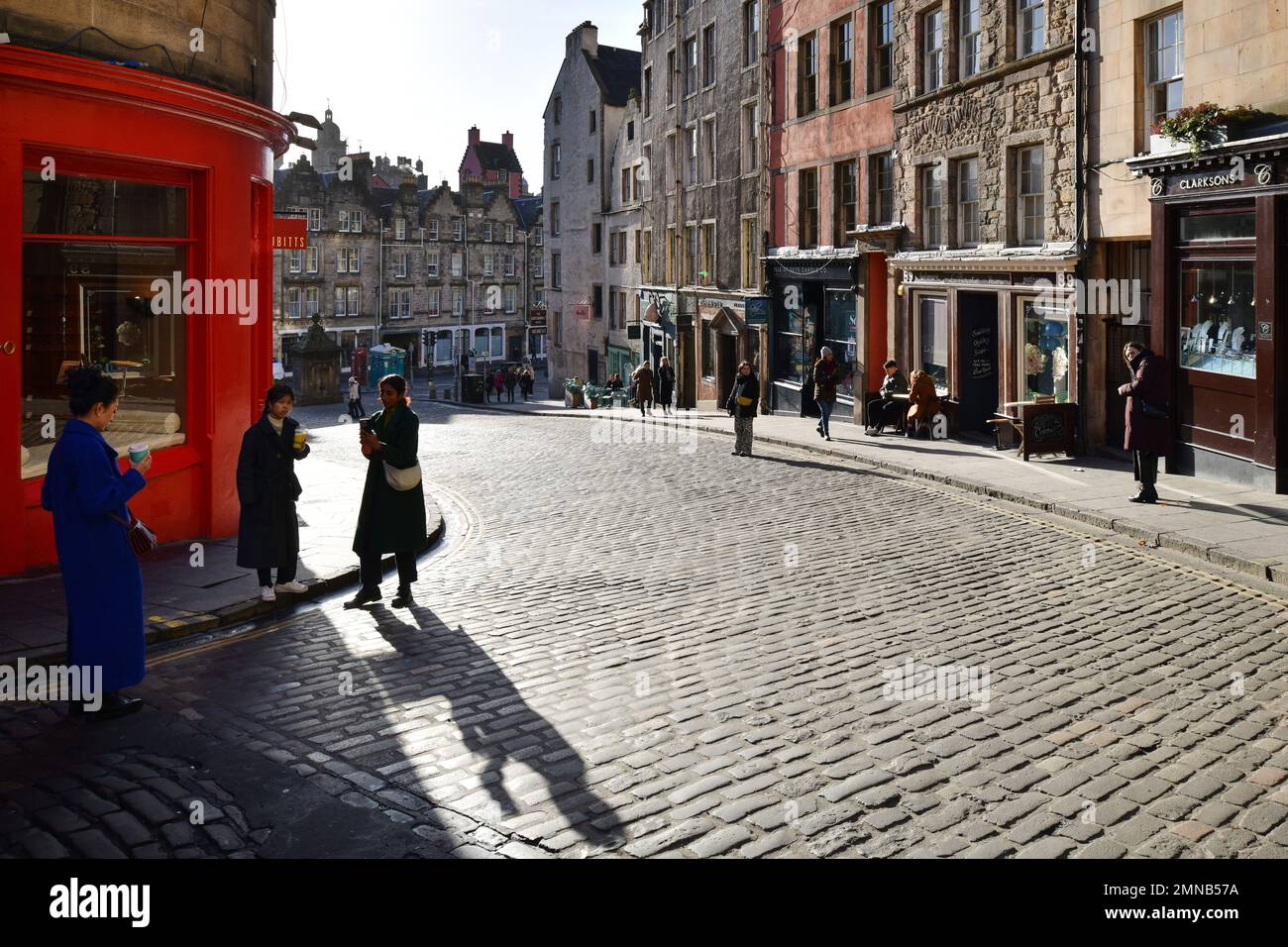 Edimburgo Scozia, Regno Unito 30 gennaio 2023. Vista generale di West Bow. credito sst/alamy notizie dal vivo Foto Stock