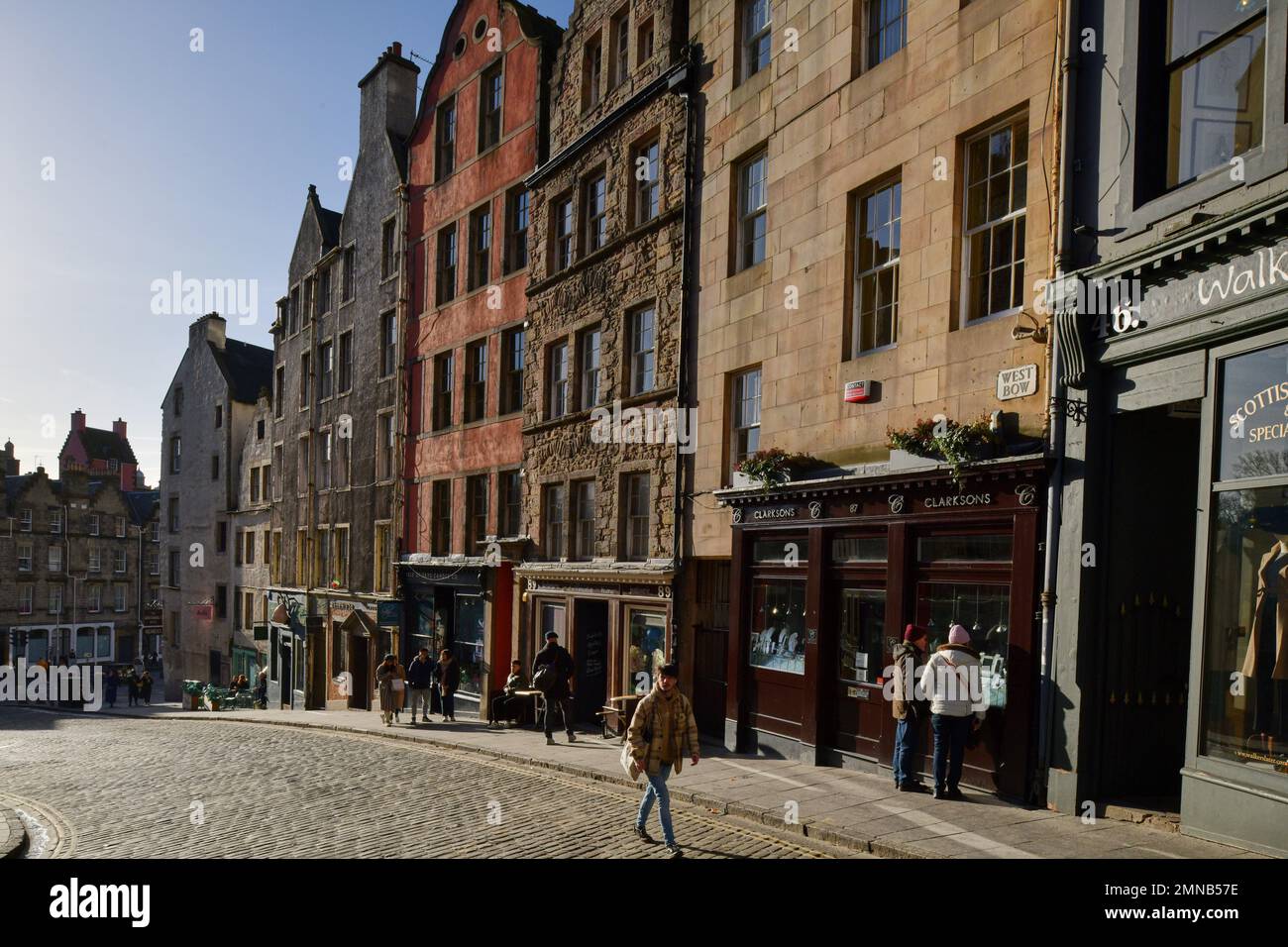 Edimburgo Scozia, Regno Unito 30 gennaio 2023. Vista generale di West Bow. credito sst/alamy notizie dal vivo Foto Stock