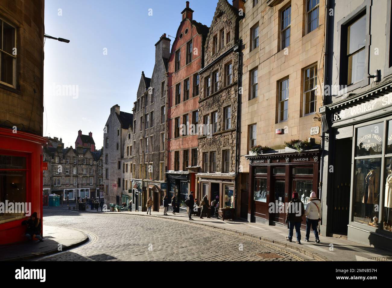 Edimburgo Scozia, Regno Unito 30 gennaio 2023. Vista generale di West Bow. credito sst/alamy notizie dal vivo Foto Stock