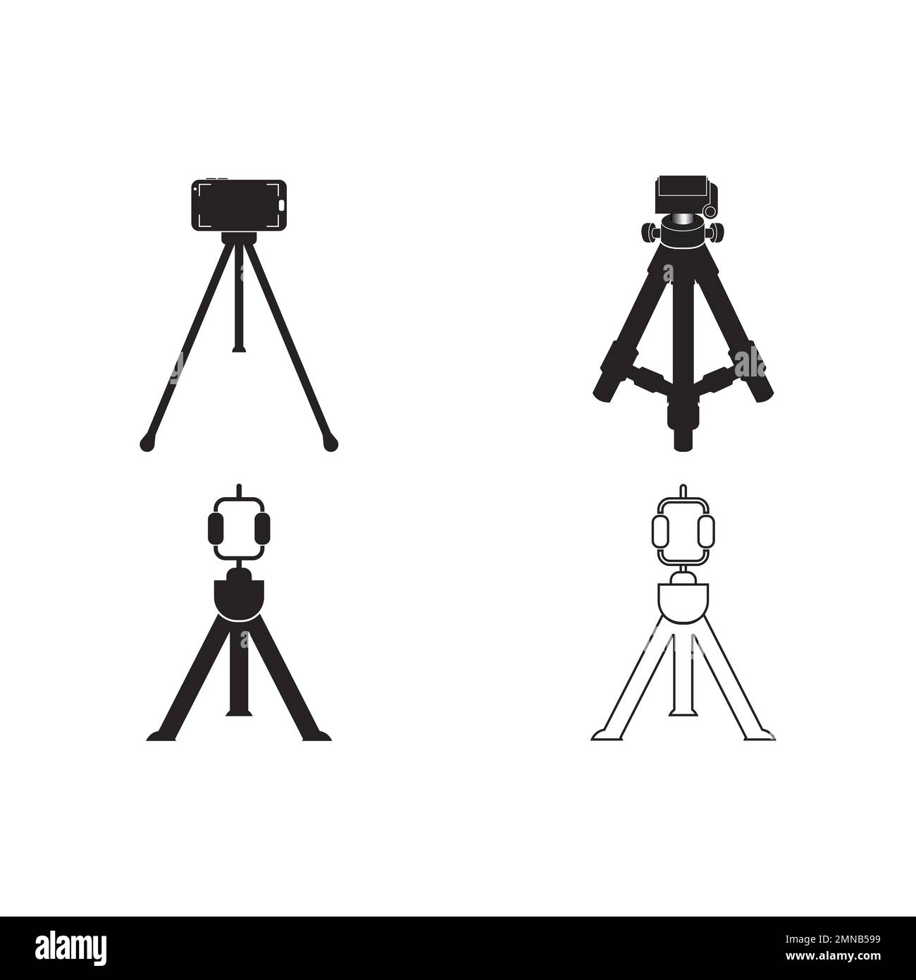treppiede icona vettoriale illustrazione design piatto Foto Stock