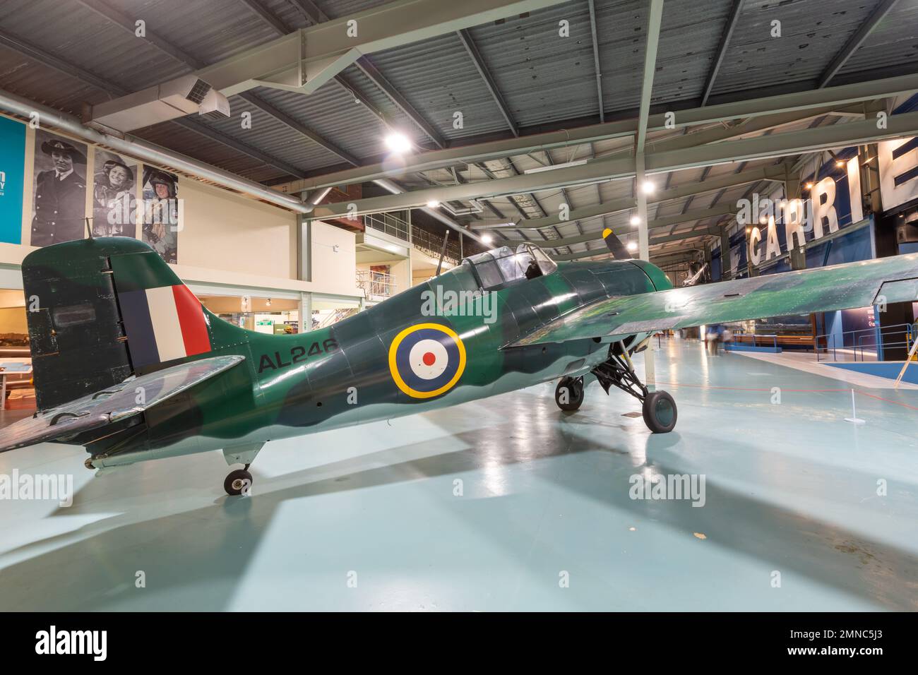 Yeovilton.Somerset.United Kingdom.October 23rd 2022.A Grumman F4F Wildcat è in mostra al Fleet Air Arm Museum di Somerset Foto Stock