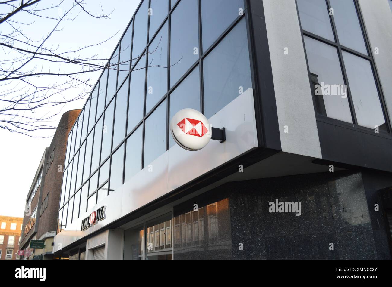 26th gennaio 2023, Swansea, Galles, Regno Unito. HSBC Bank su Portland Street. Foto Stock