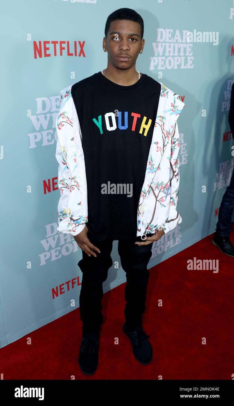 Brett Gray attends the Netflix original series "Dear White People Vol. 2" premiere screening at the Arclight Hollywood on Wednesday, May 2, 2018, in Los Angeles. (Photo by Matt Sayles/Invision for Netflix/AP Images) Foto Stock