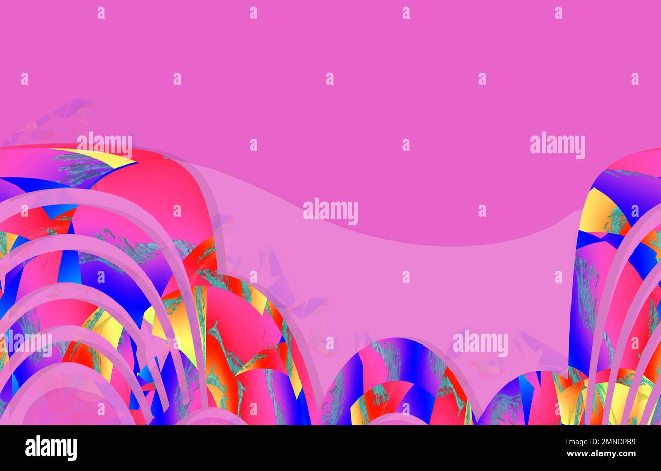 creative purple rosso ping blu gradiente carta parati mockup stile spazio vuoto testo valentines cartone moderno multicolore biglietto d'auguri banner 3d geometri Foto Stock