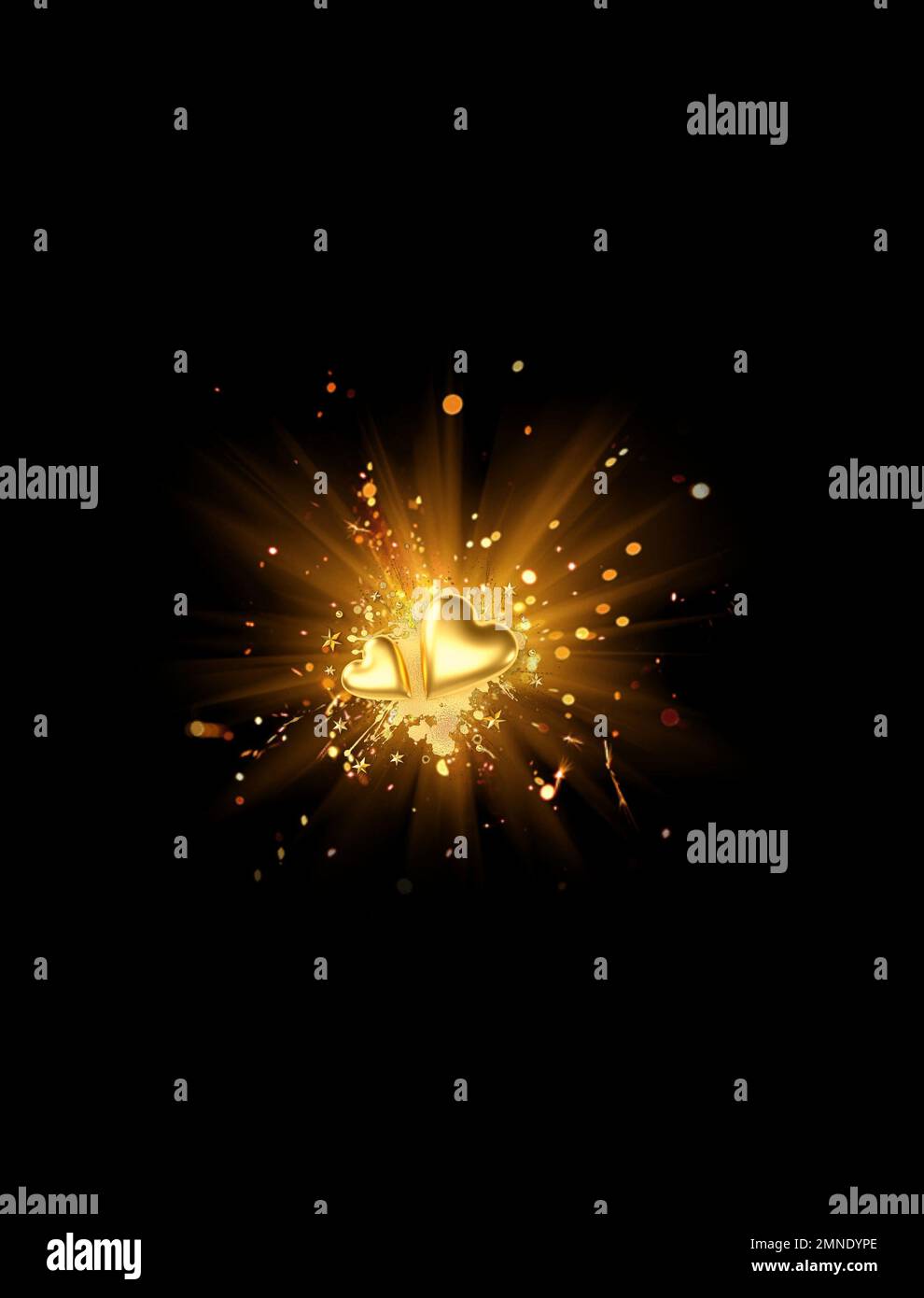 Cornice Hearts con spazio copia per il design Foto Stock