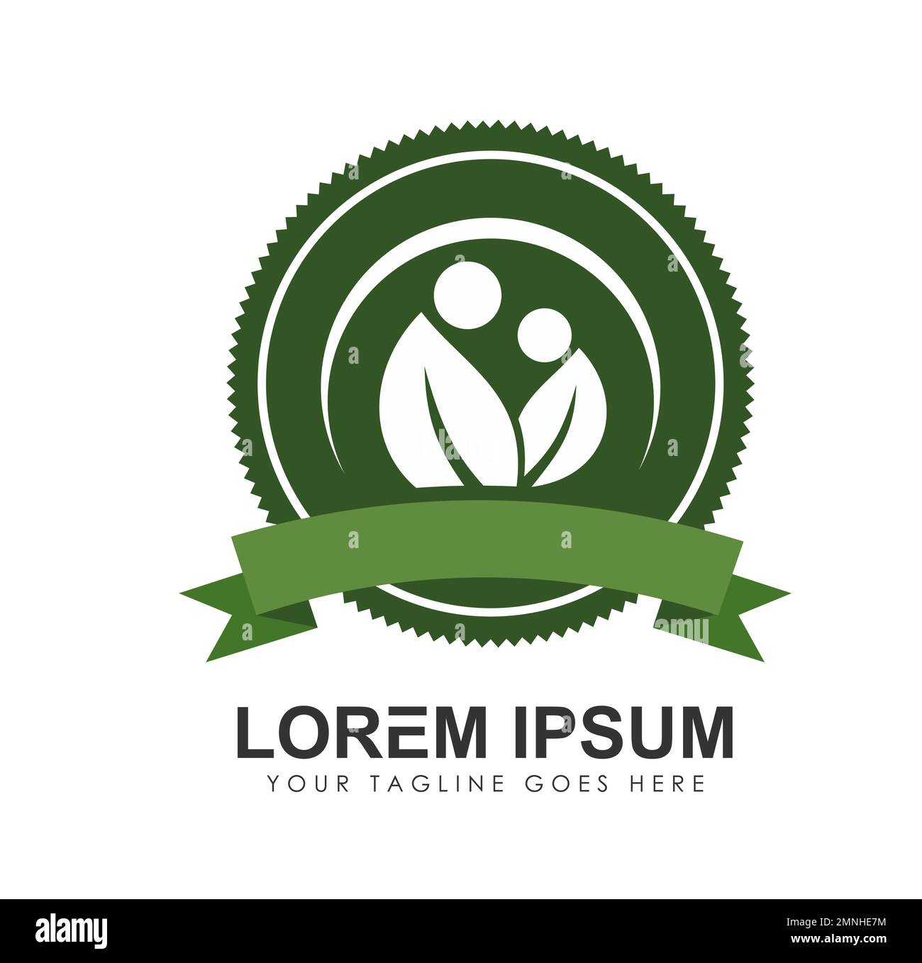 Persone Leaf Logo icona vettore segno illustrazione su sfondo bianco isolato Illustrazione Vettoriale