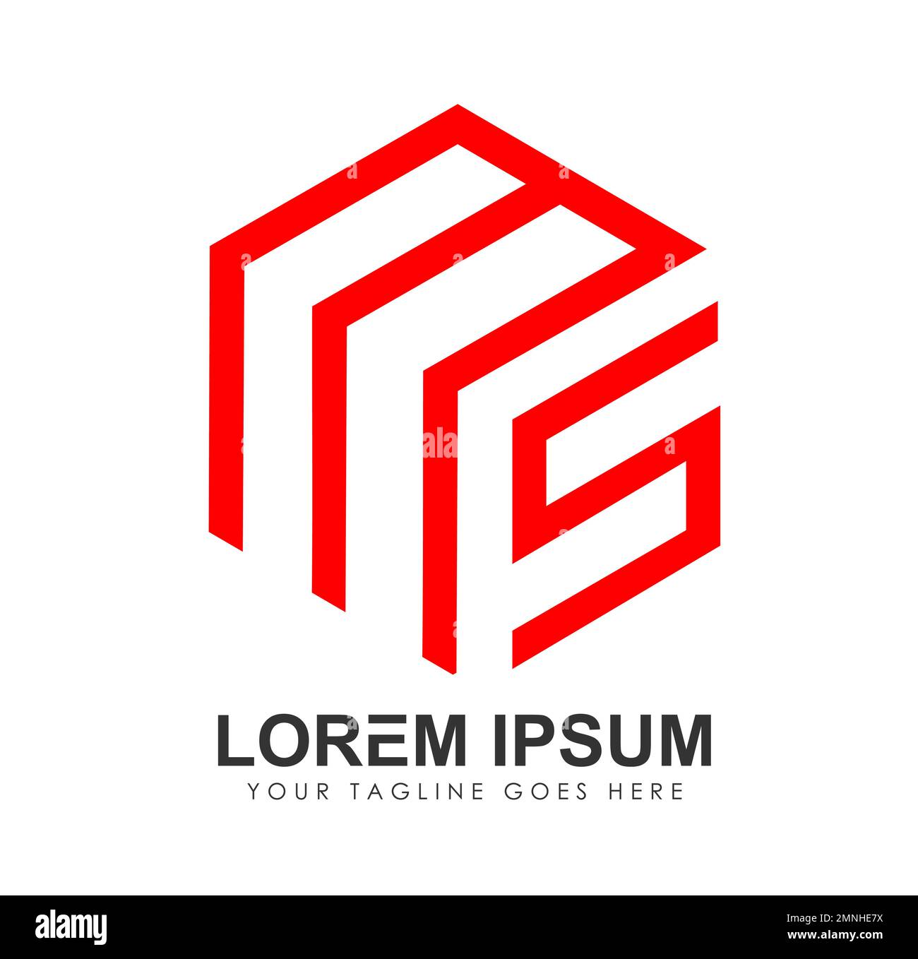 MS Monogram Initial Logo Vector icona Firma illustrazione su sfondo bianco isolato Illustrazione Vettoriale