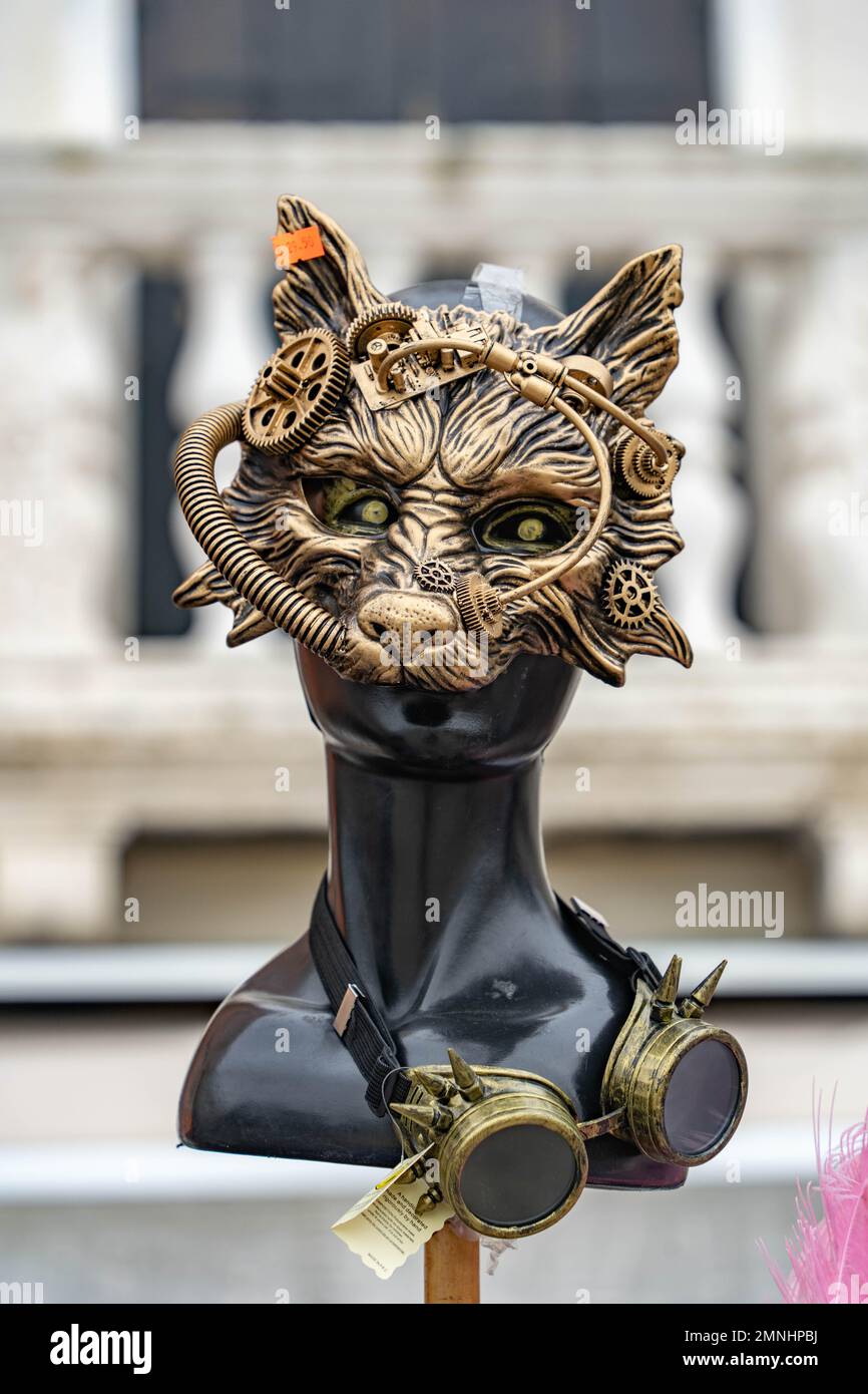 Maschera da gatto cyberpunk immagini e fotografie stock ad alta