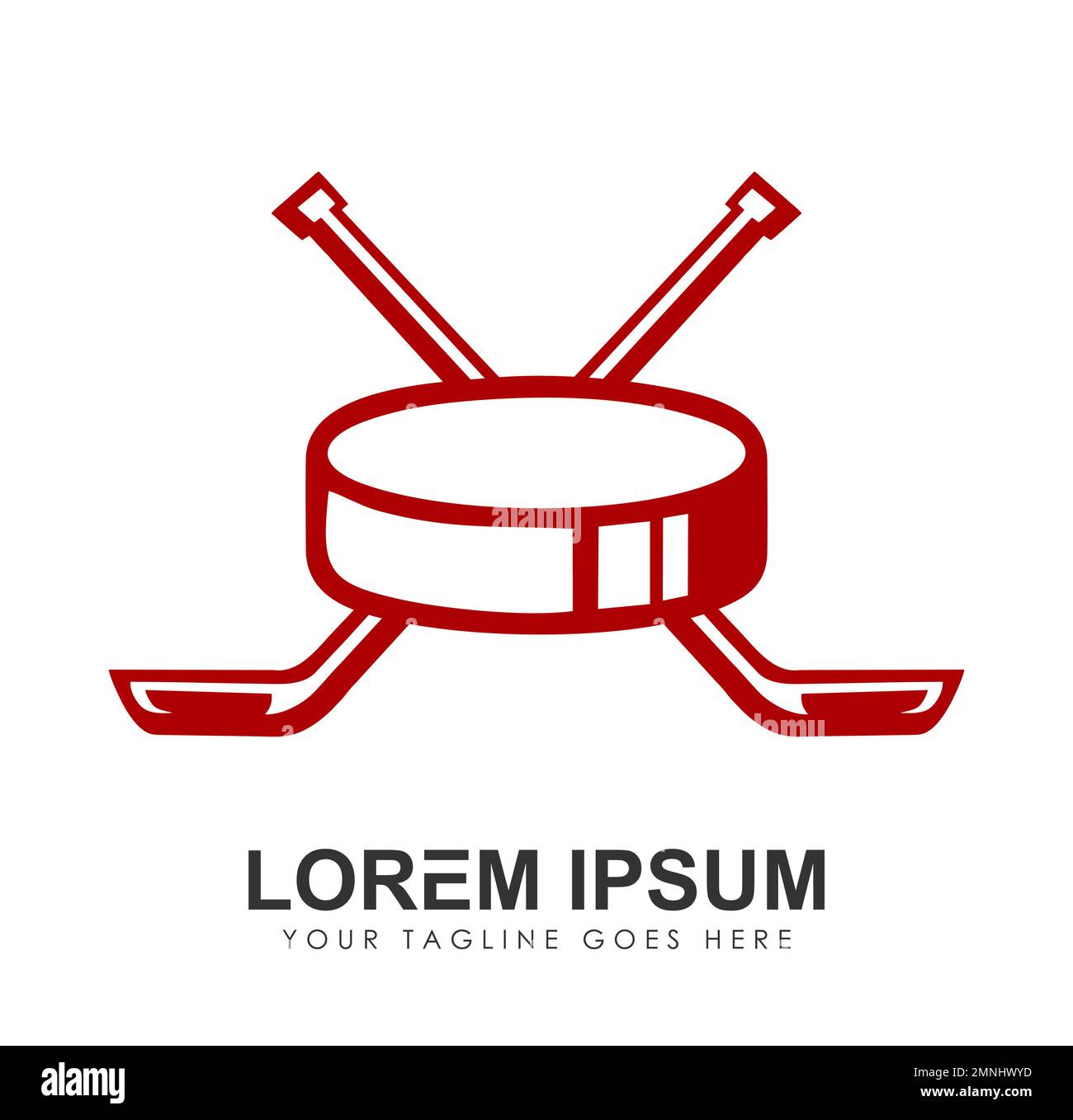 Hockey Logo icona vettore segno illustrazione su sfondo bianco isolato Illustrazione Vettoriale