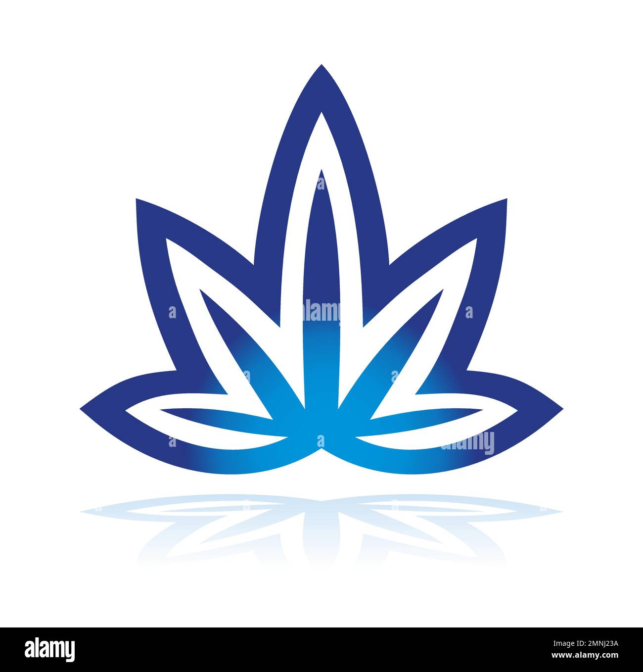 Icona vettoriale del logo della Cannabis geometrica Firma isolata su sfondo bianco Illustrazione Vettoriale