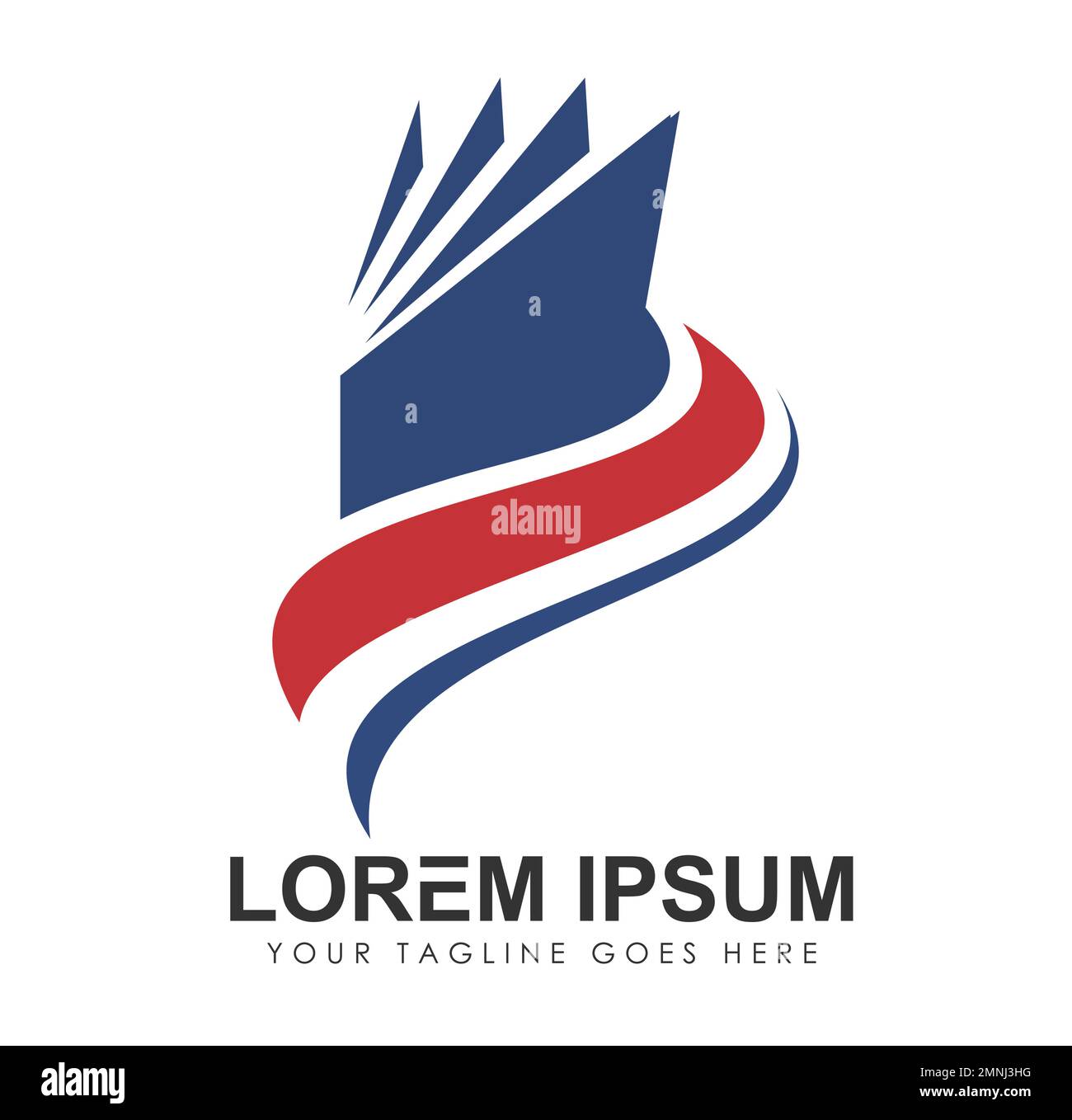 Icona vettoriale del logo della barra di forma d'onda e di crescita Firma isolata su sfondo bianco Illustrazione Vettoriale