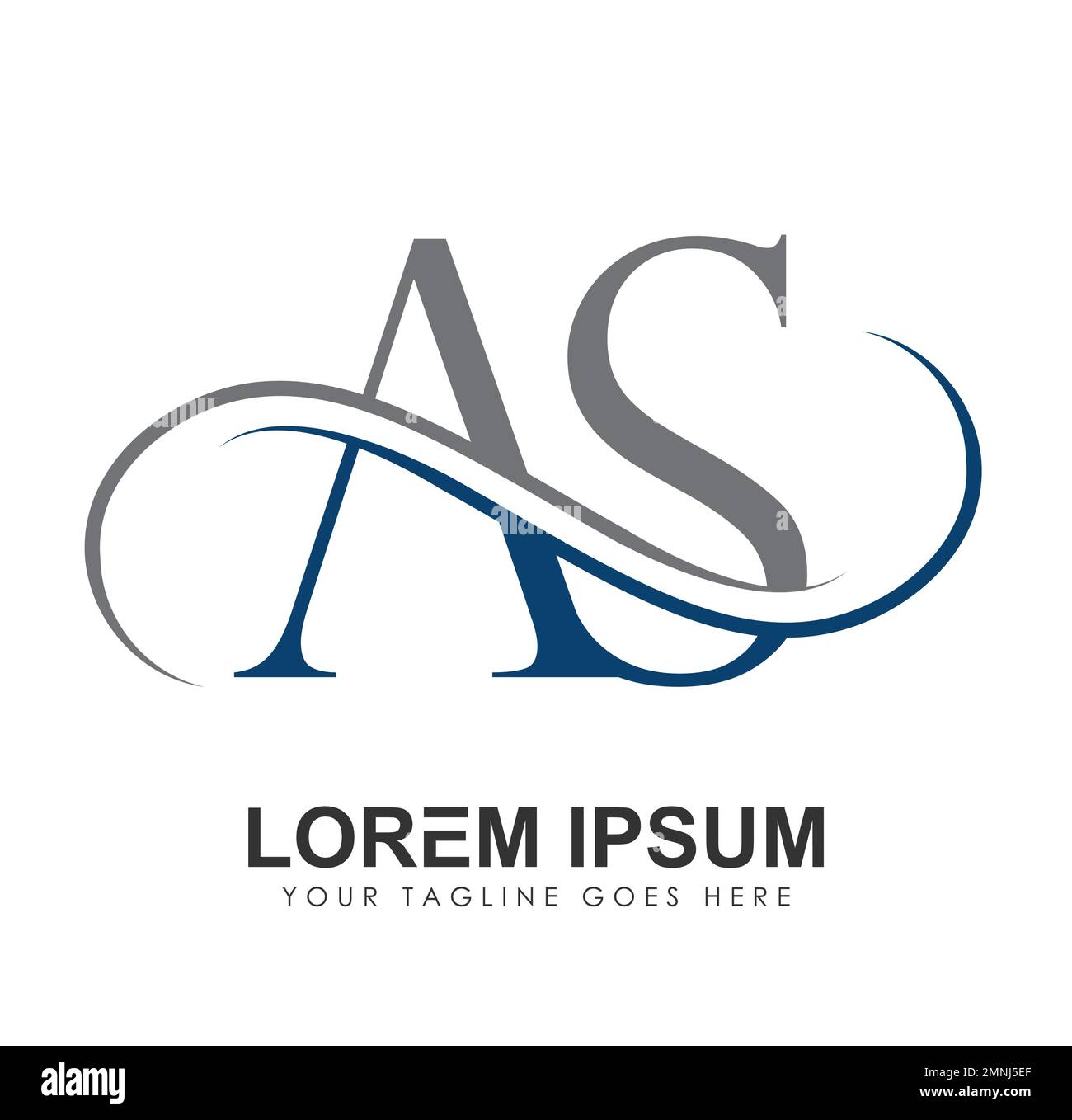 Logo monogramma lettere iniziali COME illustrazione del segno vettoriale su sfondo bianco isolato Illustrazione Vettoriale