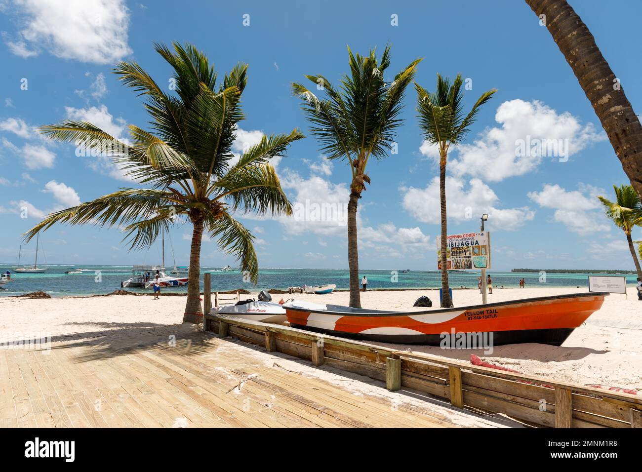 07.24.2022 Repubblica Dominicana Bavaro Punta Cana provincia di la Altagracia. Spiaggia a Bavaro Foto Stock