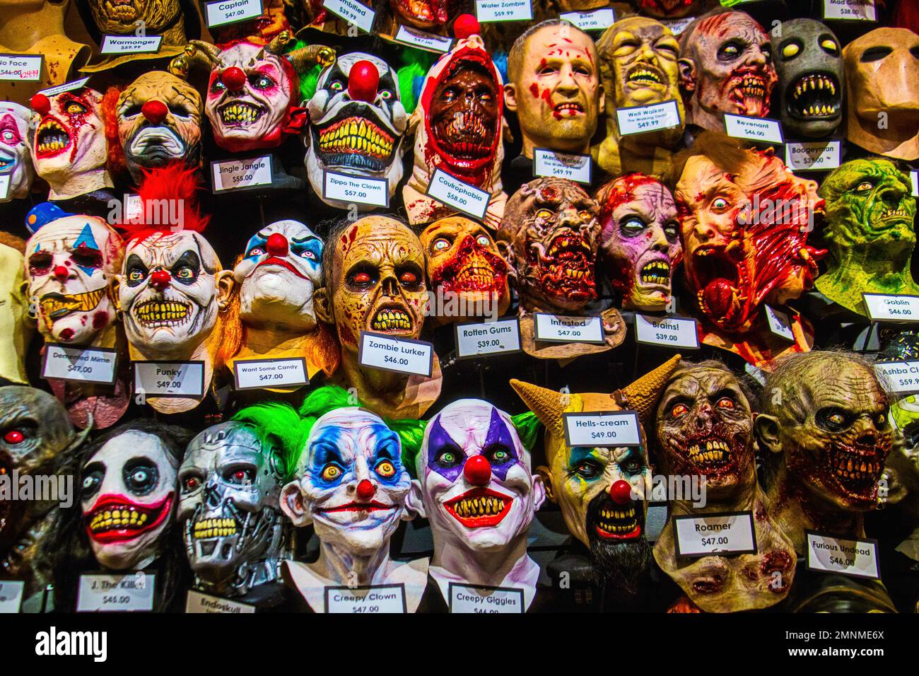 Maschere horror Foto Stock