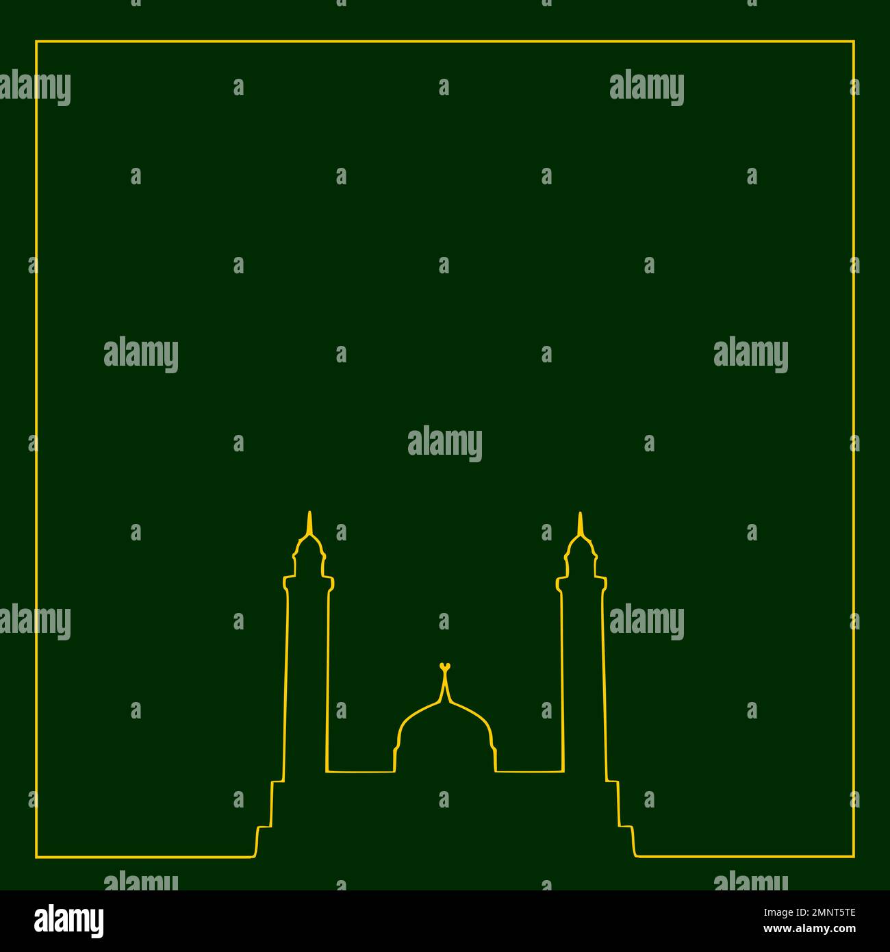 Ramadan o Eid Mubarak con modello di sfondo verde. Disegno grafico dell'illustrazione vettoriale. Illustrazione Vettoriale