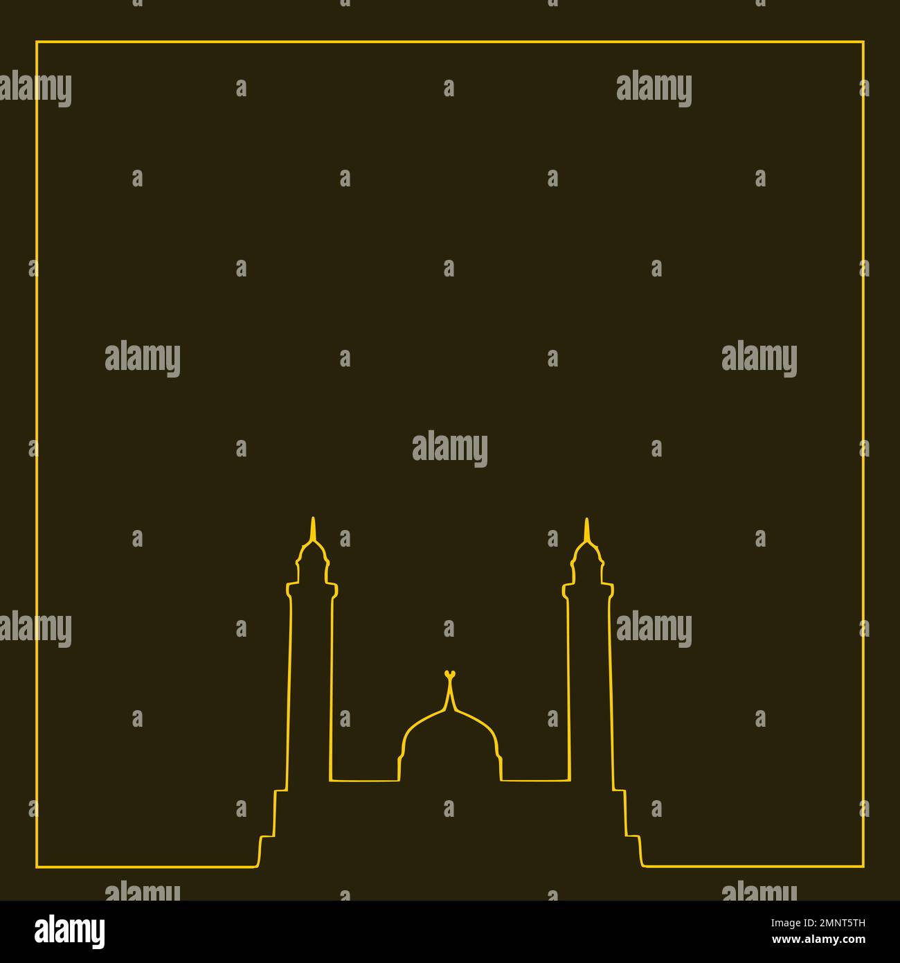 Ramadan o Eid Mubarak con modello di sfondo marrone. Disegno grafico dell'illustrazione vettoriale. Illustrazione Vettoriale