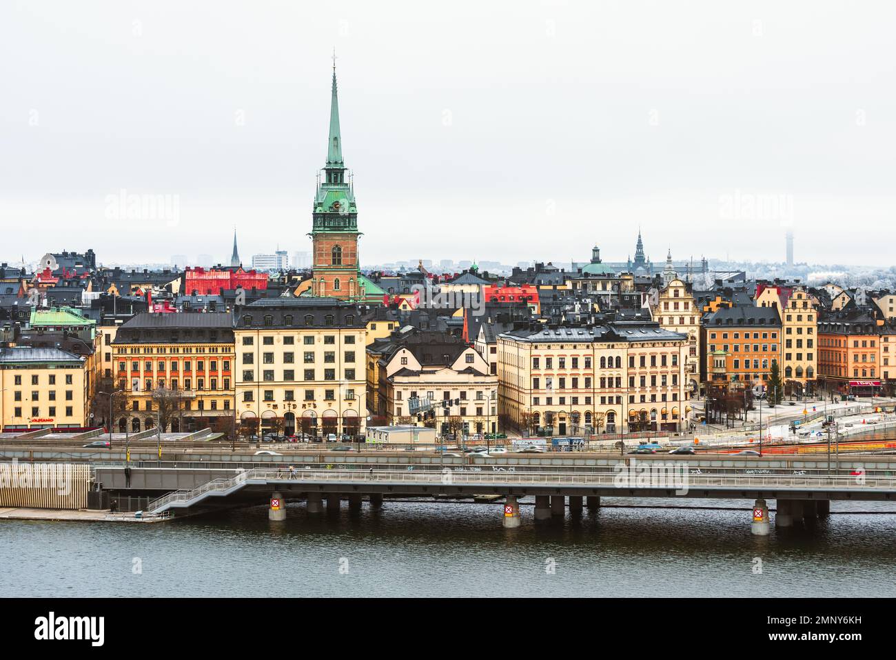 Stoccolma, Svezia. Gennaio 22, 2023. Vista panoramica di Gamla Stan Foto Stock