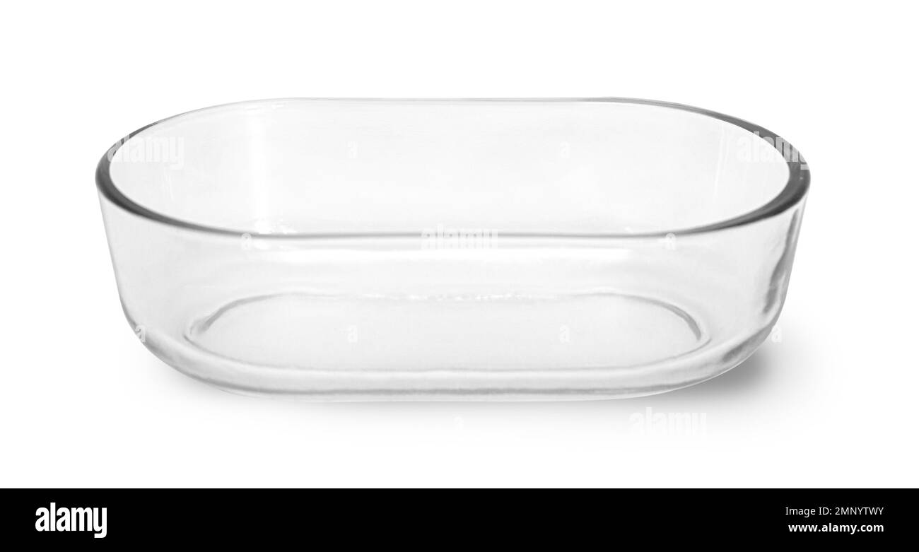 Bicchiere vuoto isolato su sfondo bianco con percorso di ritaglio Foto Stock